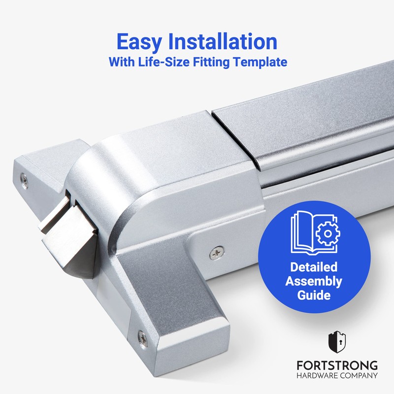 FORTSTRONG 31" Commercial Push Bar Panic Exit Device (Silver) -