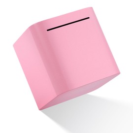 Money Box Large Stainless Steel Money Box that Need to Break to Open Money Box for Adults Euro Money Saving Box Money Saving for Dream Travel and Wishes Pink