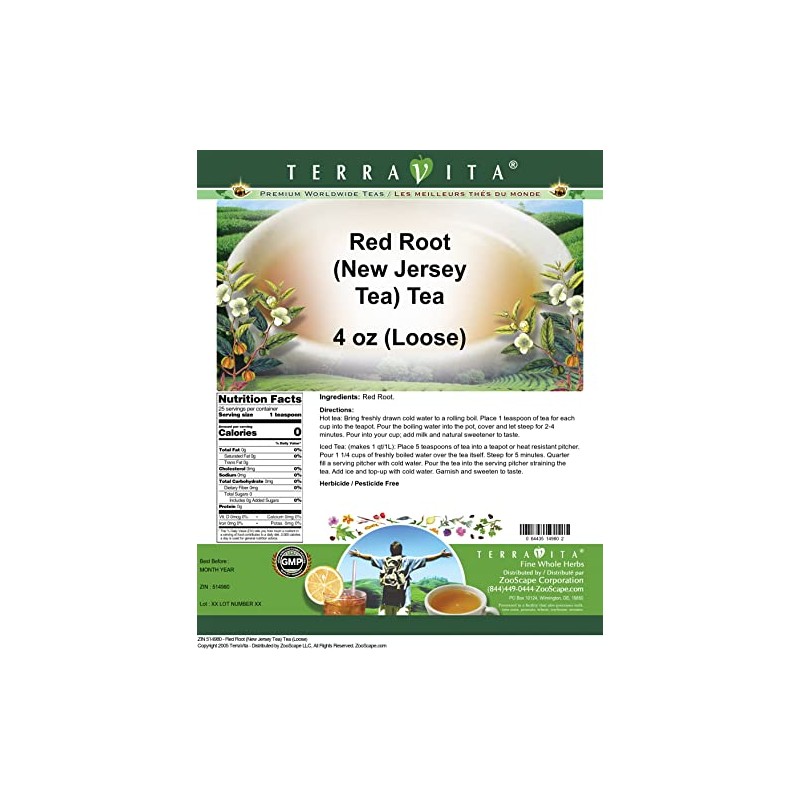 Red Root (New Jersey Tea) Tea (Loose) (4 oz, ZIN: