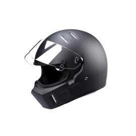 CRG Full-Face Motorcycle Street Bike Fiberglass Helmet DOT Certified Motocross Helmet Extra Large Size Helmet (Matte Black, Large)