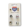 Set of 4 Valve Caps + 2 Bicycle Adapters -