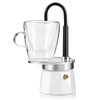 MVPLUE-Mini Express Swiss Single Tube Moka Pot Aluminum Ivory white，Moka