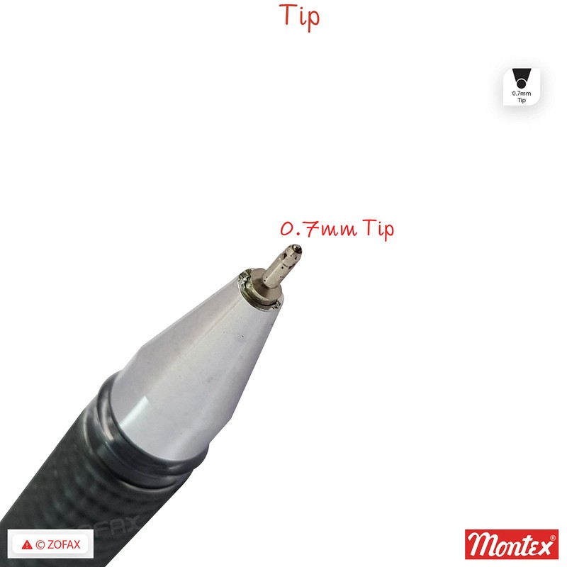 Montex 10 x 0.7mm Steel Tip Smooth Flow Ball Pen