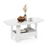 Furinno Simple Design Coffee Table with Storage Compartment, White