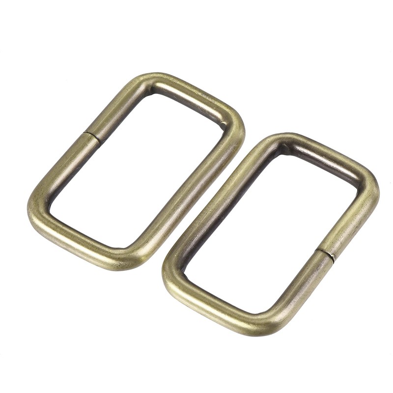 sourcing map Metal Rectangle Ring Buckles 38x20mm for Bags Belts