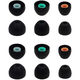 ALXCD Eartips Compatible with Sony WF-1000XM5 Earbuds, S/M/L 3 Sizes 6 Pairs Soft Silicone Ear Tips Earbuds Tips, Compatible with Sony WF-1000XM5 Silicon Earips XM5 6 Pairs Black sml