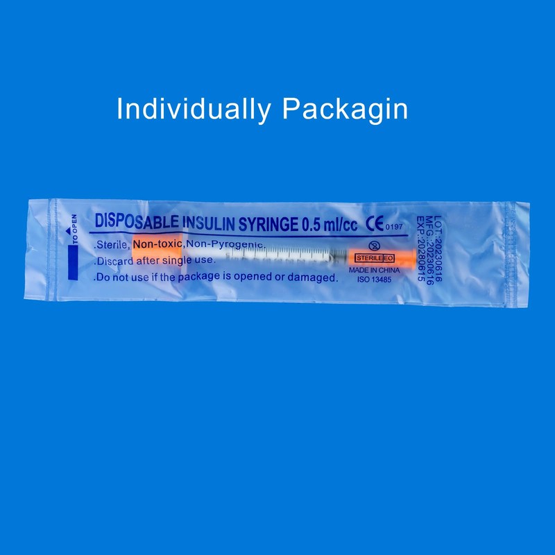 20pcs/Pack 0.5ml/CC Plastic Dispensing Measuring Tool with 31G (8mm), Multiple