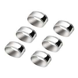 Zilverstad Napkin Rings Oval, Silver, Set of 6, 3.8 x 5.4 x 2.1 cm