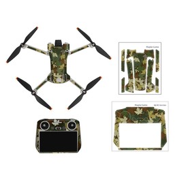 Drone Stickers Set Waterproof Skins Sticker Compatible for DJI Mini 3 Pro Drone and Remote Control 3D Pattern Stickers Protection Accessories