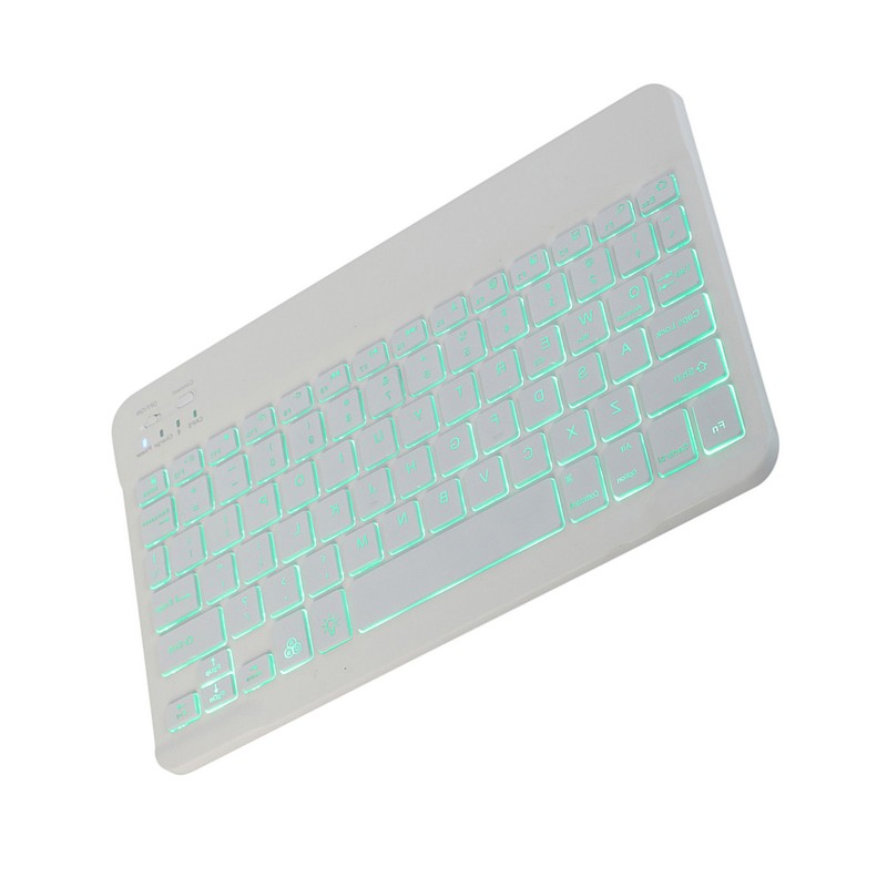 10 inch Wireless BT Keyboard Ultra-thin Rechargeable BT Keyboard Three-system
