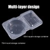 DONGKER Double Compartment Condiment Container,10/20 PCS Square & Round Travel