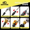 Walquicks Countersink Drill Bit Set with Adjustable Depth Stop, 4-Flute