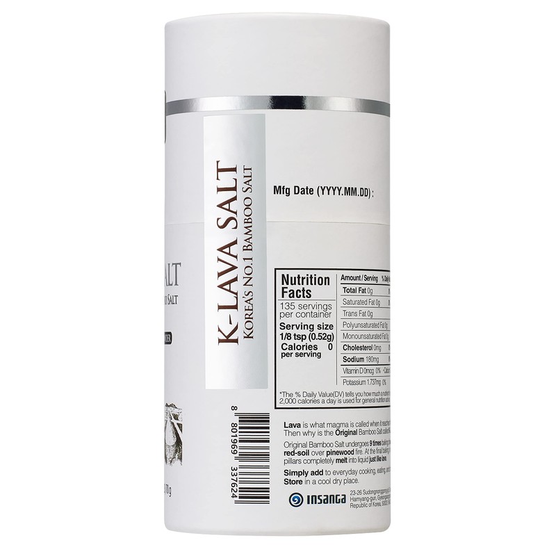 K-LAVA SALT—Korea's No.1 Bamboo Salt—Original 9x, Powder, 2.47 Ounce