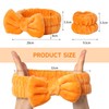 BADGIRRL 3 PCS Orange Spa Headbands and Wrist Set for