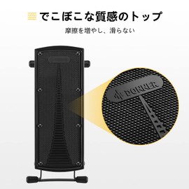 Donner Guitar Pedestal, 6 Adjustable Height Levels, Foldable, Iron Footrest, Anti-Slide (Black)