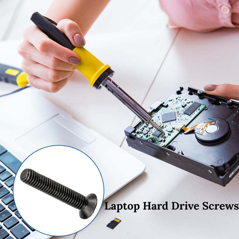 BRECAVE Laptop Screws Kit Black Laptop Notebook Computer Replacement Screws