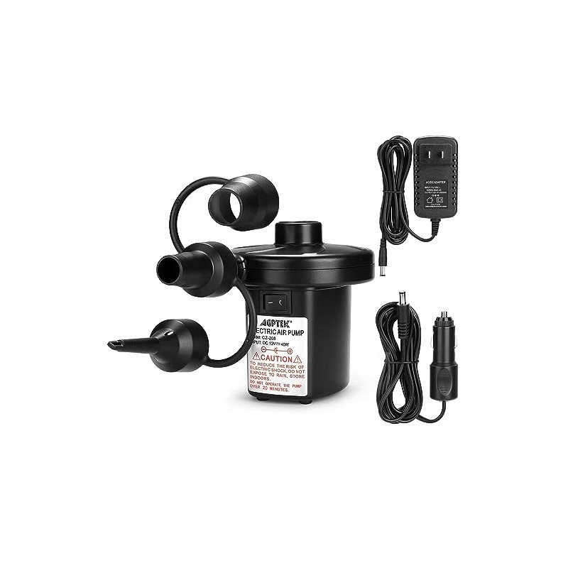 AGPTEK Powerful Electric Air Pump for Quick Inflation & Deflation