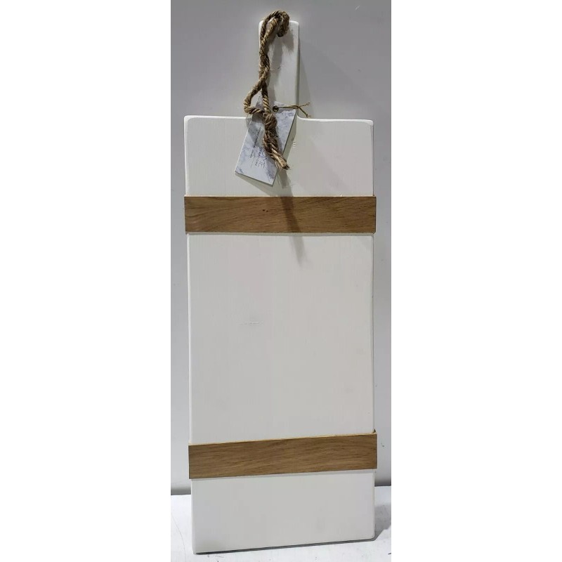ETU Home White Rectangle Mod Charcuterie Board Reclaimed Wood