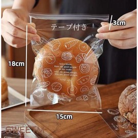 SWEETM Bread Bag, Wrapping, Sale, Gift, Tape Included (100)