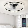 FTZVRD Ceiling Fans with Lights, 24 Inch Ceiling Fan with