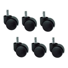 LIZOFERTAS Rueda De Plástico Para Sillas De Oficina Rodaja 6 Piezas