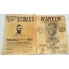 Set of 12 Reproduction Old West Wanted Reward Posters by