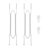 Plate Hangers for Wall for 10-16 inch, 2 Pack, Silver