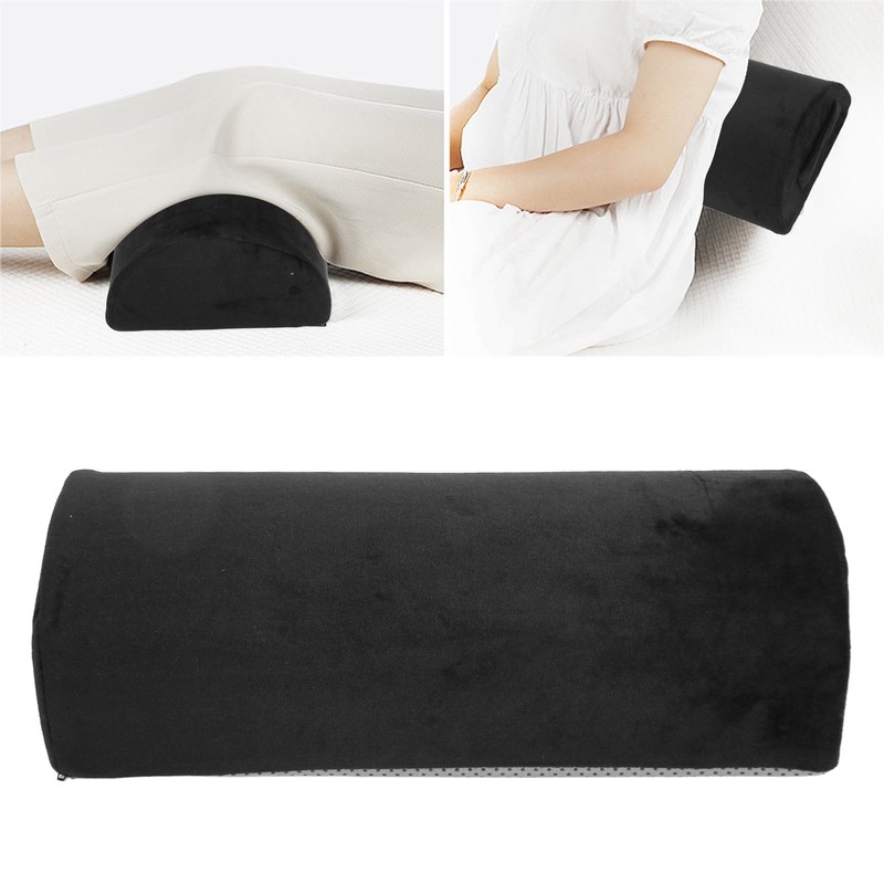 Half Moon Pillow Black Ankle Knee Neck Lumbar Support Cushion