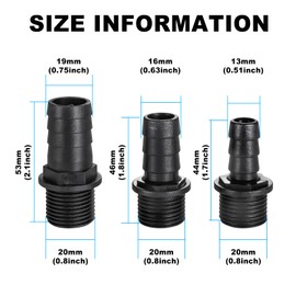 Nozzles kit for Fountain Pump 3 Sizes Replacement Adapters for Aquarium and Fish Tank and Pond