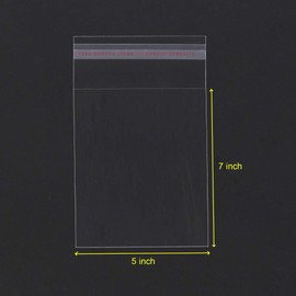 Dakoufish Self Sealing Cellophane Bags,5X7 Inches 100 Pcs Cookie bags Cellophane Treat Bags.
