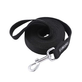Siumouhoi Strong Durable Nylon 10ft Long Dog Training Leash, Traction Rope, 1 Inch Wide, for Small and Medium Dog (Black, 10 Feet)