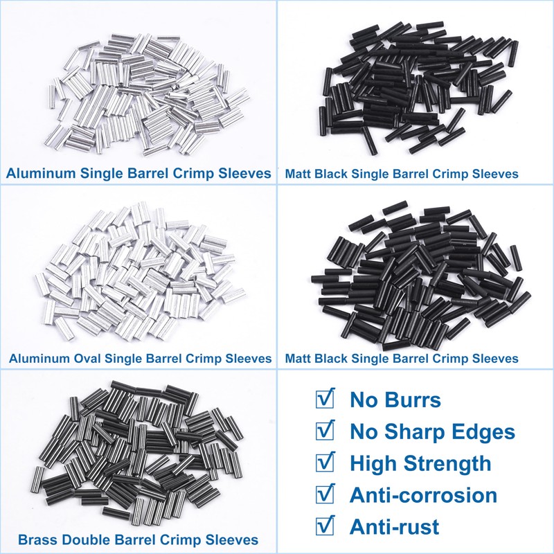 Fishing Crimping Pliers + 500pcs Fishing Crimp Sleeves Kit, Fishing