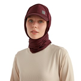 fd sports Cap & Scarf 2-in-1 Head Beanies | Headwear Cap Hijab | Sport Athletic Hijab | Shawl Head Covering Turban Hat Scarf