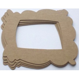 Unbranded {3} *JELLY FRAME* Bare Picture Frames Chipboard Die Cuts - 4 1/4" x 4 7/8"