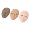 3PCS Eyelash Mannequin Head Removable Replaced Eyelids Eyelash Practice Head