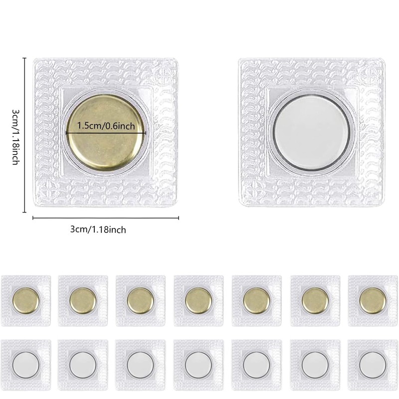 Flycppo Hidden Magnetic Closure, 20 Pairs of Sewing Magnetic Buttons,