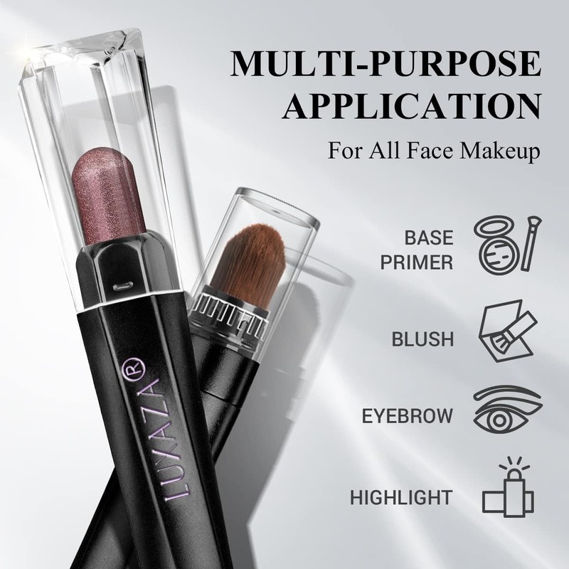 LUXAZA 10PCS Eyeshadow Stick,Shimmer And Matte Brown Metallic Eye Shadow