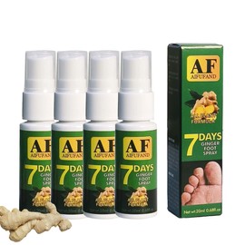 7 Days Ginger Foot Spray - Odor Control & Callus Care, Natural Ginger Nail Treatment & Tea Tree Formula for Healthy Feet, Fresh & Revitalizing, 20ml (4 WEEK, Original)