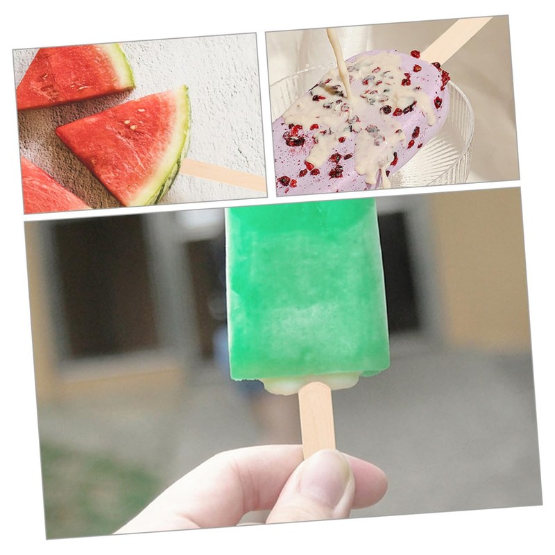 STOBOK Unfinished Craft Sticks 100pcs Wooden Popsicle Sticks for Boys