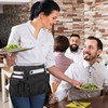 Rexmica Waitress Apron with Multiple Pockets, Server Apron Half Apron