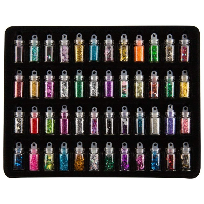 NAILFUN Set of 48 Nail Art Vials - Various Colours