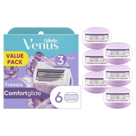 Gillette Venus Gillette Venus ComfortGlide Womens Razor Blade Refills, 6 Count, Freesia Scented Gel Bar Protects Against Skin Irritation