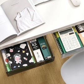 Cajon para Escritorio, Accesorios para Escritorio, CajóN Debajo Autoadhesivo para Debajo Del Escritorio, Organizador de Escritorio, para Oficina,...  