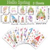 Vibrant Spring Gnome Window Clings for Glass Windows - 9