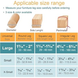 OASMU - 32 unidades de protectores para patas de sillas - Almohadillas de silicona y fieltro, a prueba de rayones y sin ruido, movimiento...