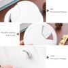 Lanjue 2PCS Desk Cable Wire Grommet, 80mm(3.15inch) White Plastic Desk