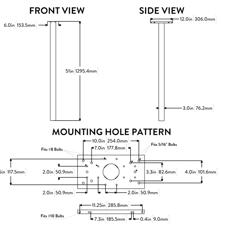 Architectural Mailboxes 7516P Pacifica In-Ground Steel Mailbox Post, Pewter