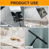 Black Stainless Steel Shower Squeegee, Squeegee Shower with 1 Metal