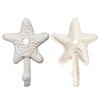 Newnessai 3Pcs Decorative Hooks, Cast Iron Star Fish Beach Themed