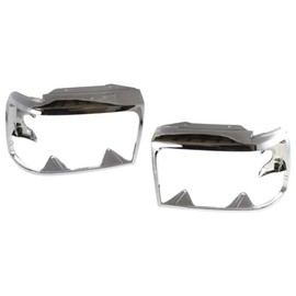 For Ford F-150/F-250/F-350 1992 93 94 95 96 1997 Headlight Door Driver and Passenger Side | Pair | Chrome | Replacement For FO2512130, FO2513131 | F2TZ13064D, F2TZ13064C